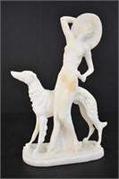 SALT GLAZE ART NOUVEAU FIGURINE