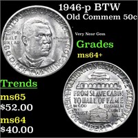 1946-p BTW Old Commem Half Dollar 50c Grades Choic