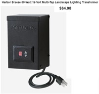 60-Watt 12-Volt multi-tap lighting transformer