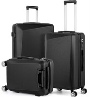 Hikolaye Prism 3 Piece Luggage Set - Matte Black