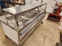 Commercial equipment warming serving table.