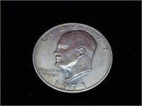1971-D:Eisenhower US dollar coin.