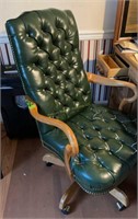 Chesterfield Style Office Chair, Floor Mat