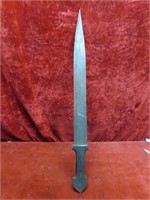 Vintage steel short sword. Etched.