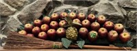 Rustic Country Decorative Apples With Pineapple,