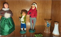 Byers Choice Figurines, Enamel Decorated Glass,