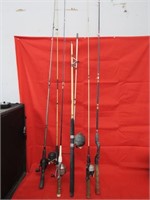 (6) fishing rods & reels