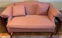 57" Highland House Camel Back Queen Anne Settee