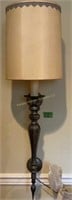Pewter Style Wall Sconce. 43" Tall