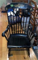 Stencil Back Rocking Chair. Colonial By Bent Bros
