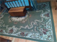 Green Machine Made Area Rug 7x10' By Oriental