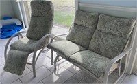 43" Patio Glider, Lounge Chair. In Pool House