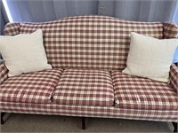 Berne Furniture plaid couch (some damage(