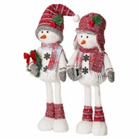 Plush Holiday Snowmen, Set of 2, 26.7”
