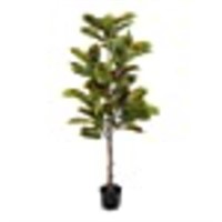 Artificial Rubber Plant - 51-Inch Faux Tree with N
