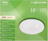 14 Round Flush Mount Dimmable LED Light 2-Pack