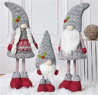 Decorative Cotton Christmas Gnomes  Red/White (Set