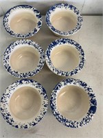 Blue & White bowls (6)