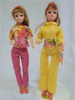 Pair of Ideal Dollikins Vintage Dolls