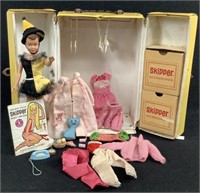 1960s Skipper Doll Case & Assorted Clothes &