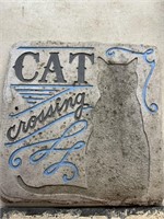 Cat Crossing, Welcome sign