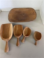 Wooden spoons, bowl