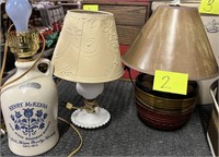 3-lamps henry mckenna whiskey jug etc