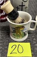 shaving mug and brush
