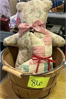 basket stuffed animals