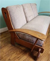 Vintage Wooden Mission Style Sofa