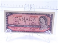 Monnaie Canada $2 papier série 1954 BC.38D
