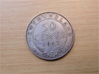 Monnaie 50c 1917 92.5% argent
