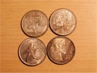 Monnaie en argent 4x 25 80% (1961,1964,65,66)