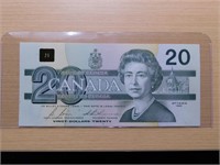 Monnaie Canada 20$ papier serie 1991
