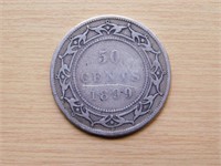 Monnaie Canada 50c 1899  92.5% argent