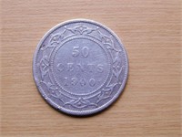 Monnaie Canada 50c 1900  92.5% argent