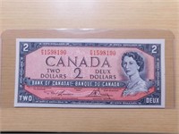 Monnaie Canada 2$ papier série 1954 BC-38d