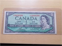 Monnaie Canada 1$ papier serie 1954 Bc-37CA