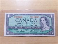 Monnaie Canada 1$ papier série 1954 BC-37D