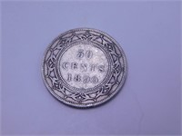 Monnaie Canada 50c 1899 92.5% argent