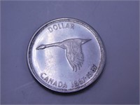 Monnaie Canada 1$ 1967 80% argent