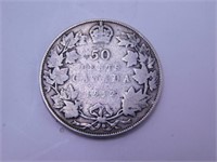 Monnaie Canada 50c 1912 92.5% argent