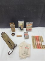Vintage Chatillons Brass Scale, Ammo Bags, +