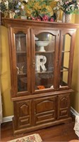 2 piece china cabinet , smaller one door base