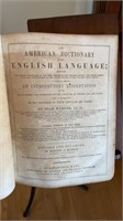 Large antique 1853 American dictionary