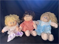 (3) ASSORTED VINTAGE CABBAGE PATCH TOY DOLLS