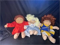 (3) ASSORTED VINTAGE CABBAGE PATCH TOY DOLLS