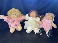 (3) ASSORTED VINTAGE CABBAGE PATCH TOY DOLLS