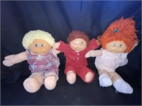 (3) ASSORTED VINTAGE CABBAGE PATCH TOY DOLLS