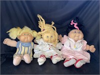 (3) ASSORTED VINTAGE CABBAGE PATCH TOY DOLLS